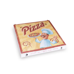 Krabica na pizzu z vlnitej lepenky 29,5 x 29,5 x 3 cm [100 ks]