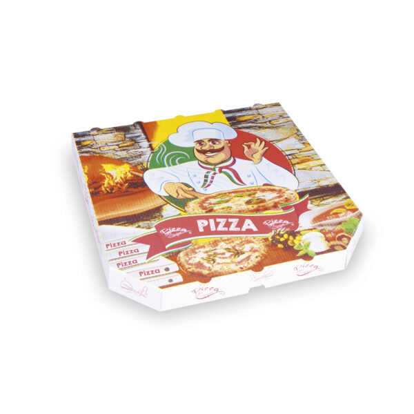 Krabica na pizzu z vlnitej lepenky 30 x 30 x 3 cm [100 ks]