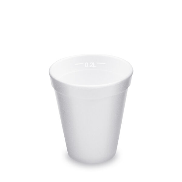 Termo-pohár biely z penového PS 0,2 l (ø 80 mm) [25 ks]