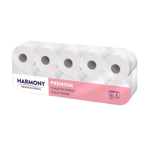 Toaletný papier tissue 2-vrstvý "Harmony Professional" 200 útržkov [10 ks]
