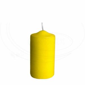 Svíčka válcová Ø 50 x 100 mm žlutá [4 ks]