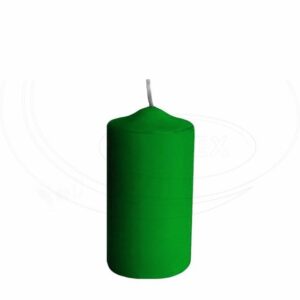 Svíčka válcová Ø 50 x 100 mm tmavě zelená [4 ks]