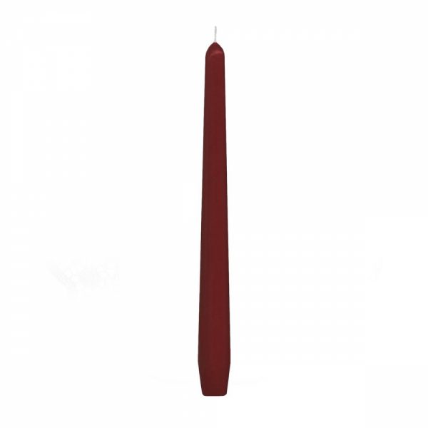 Sviečka kónická 245 mm bordová [10 ks]