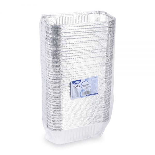 Miska (ALU) hranatá 252 x 132 x 70 mm 1500ml [100 ks] - Image 2